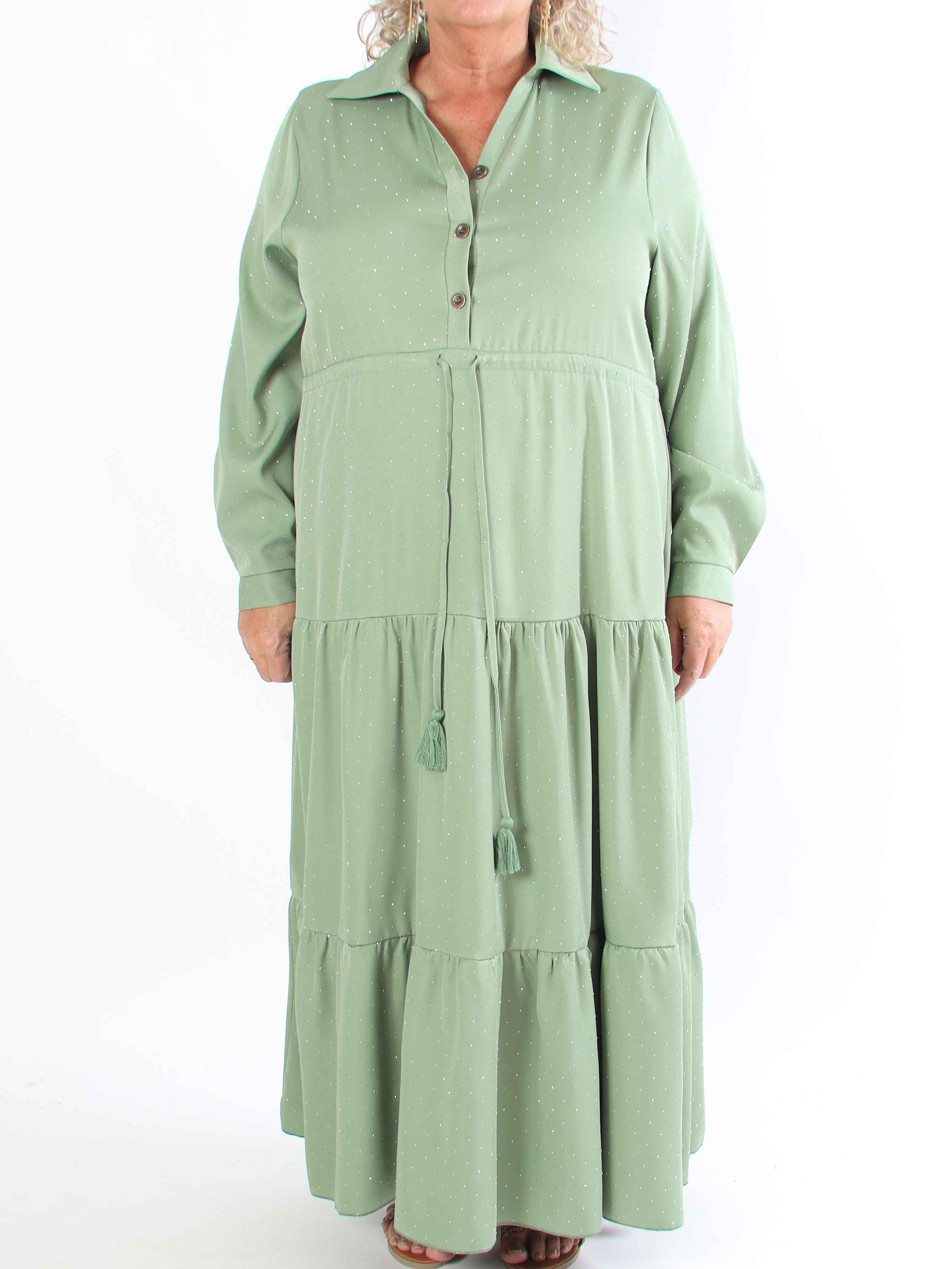 Starlight - Plus size-klänning med lager-på-lager-look utsmyckad med volanger